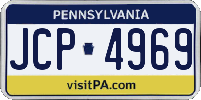 PA license plate JCP4969