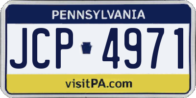 PA license plate JCP4971