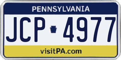 PA license plate JCP4977