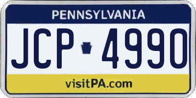 PA license plate JCP4990