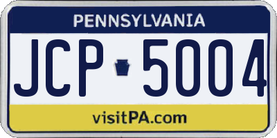 PA license plate JCP5004