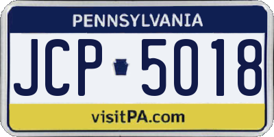PA license plate JCP5018