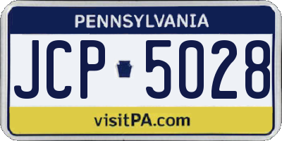 PA license plate JCP5028