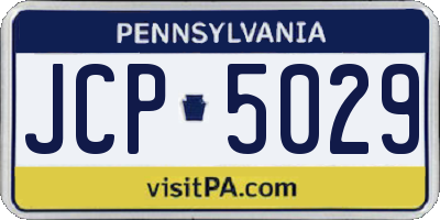 PA license plate JCP5029