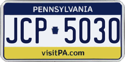 PA license plate JCP5030