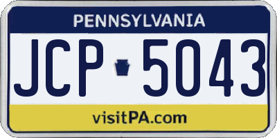PA license plate JCP5043