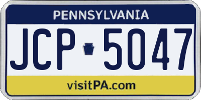 PA license plate JCP5047