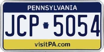 PA license plate JCP5054