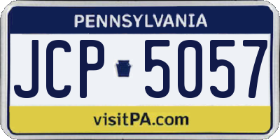 PA license plate JCP5057