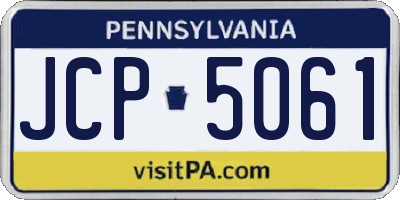 PA license plate JCP5061