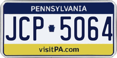 PA license plate JCP5064