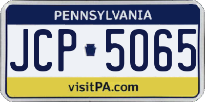 PA license plate JCP5065