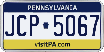PA license plate JCP5067