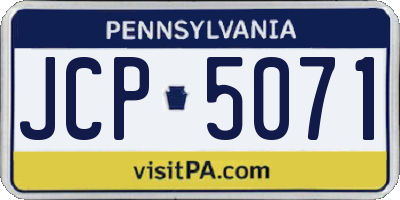 PA license plate JCP5071