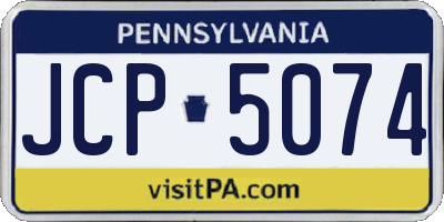 PA license plate JCP5074