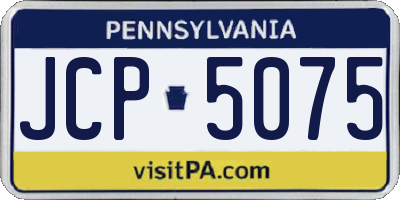 PA license plate JCP5075