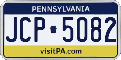 PA license plate JCP5082