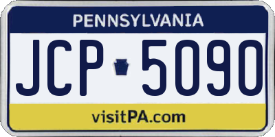 PA license plate JCP5090