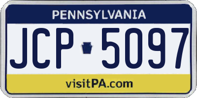 PA license plate JCP5097
