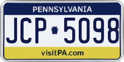 PA license plate JCP5098