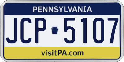 PA license plate JCP5107