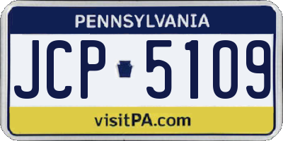 PA license plate JCP5109
