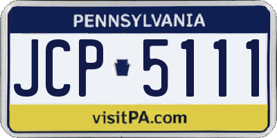 PA license plate JCP5111