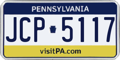 PA license plate JCP5117