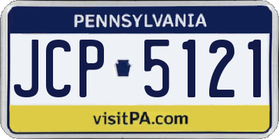 PA license plate JCP5121
