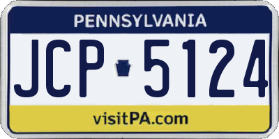 PA license plate JCP5124