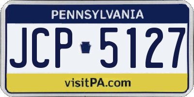 PA license plate JCP5127