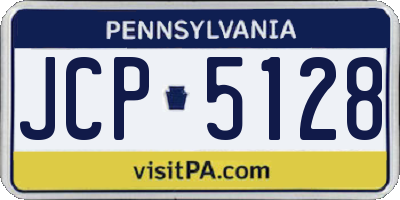 PA license plate JCP5128