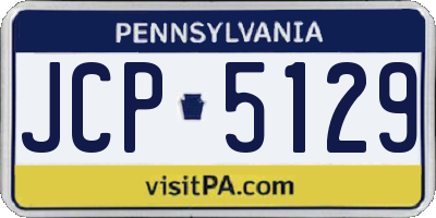 PA license plate JCP5129