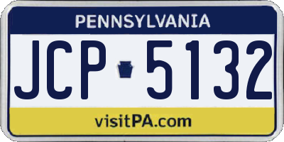 PA license plate JCP5132