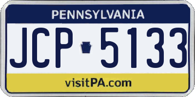 PA license plate JCP5133