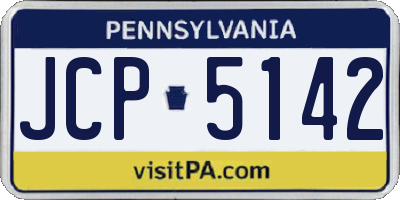 PA license plate JCP5142