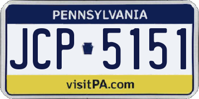 PA license plate JCP5151