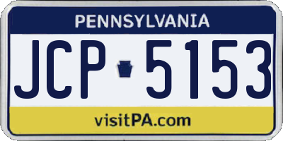 PA license plate JCP5153