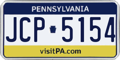 PA license plate JCP5154