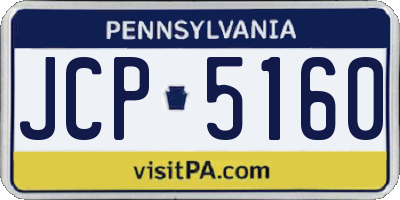 PA license plate JCP5160