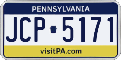 PA license plate JCP5171