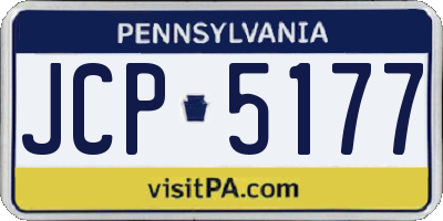 PA license plate JCP5177