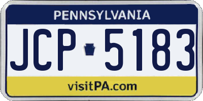 PA license plate JCP5183