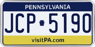 PA license plate JCP5190