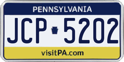 PA license plate JCP5202