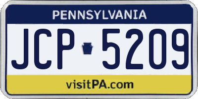 PA license plate JCP5209