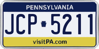 PA license plate JCP5211