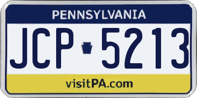 PA license plate JCP5213