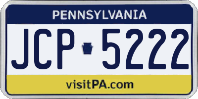 PA license plate JCP5222