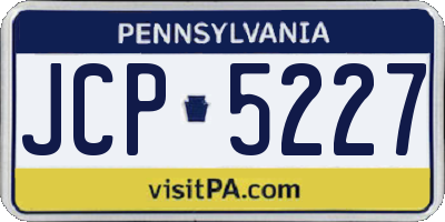 PA license plate JCP5227